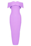 Lilideco-Billie Bandage Midi Dress - Violet