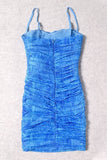 Lilideco-Cassie Bodycon Wrap Mini Dress - Royal Blue
