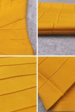 Lilideco-Heidi Bandage Mini Dress - Mustard Yellow