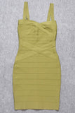 Lilideco-Heidi Bandage Mini Dress - Olive Green