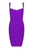 Lilideco-Heidi Bandage Mini Dress - Plum Purple