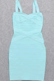 Lilideco-Heidi Bandage Mini Dress - Sky Blue