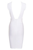 Lilideco-Pia Bandage Dress - Pearl White
