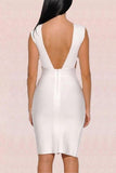 Lilideco-Pia Bandage Dress - Pearl White