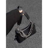 Lilideco Bag women's summer 2024 new French underarm bag high-end fashion all-match explosive style black chain Messenger women's bag