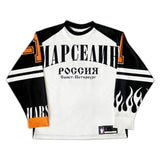 Lilideco Россия Jersey Y2K Sweatshirt Mens Womens Hip Hop Letter Graphics Breathable Oversized Pullover Baseball Jersey Long Sleeve Tops