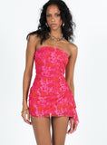 Lilideco-Donelli Mini Dress Pink Floral