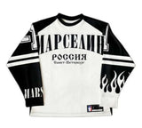 Lilideco Россия Jersey Y2K Sweatshirt Mens Womens Hip Hop Letter Graphics Breathable Oversized Pullover Baseball Jersey Long Sleeve Tops