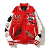 Lilideco 2024 American retro jacket Y2K high street hip-hop style letter embroidered baseball uniform loose oversized personalized jacket