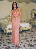 Lilideco-Amiya Maxi Dress Pink