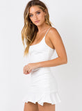 Lilideco-Kiribati Mini Dress White