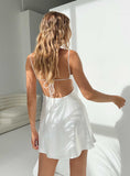 Lilideco-Clemence Mini Dress White