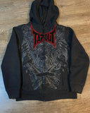 Lilideco Streetwear Tapout Zipper Hoodie Y2K Mens Hip Hop Letter Retro Graphic Print Black Oversized Hoodie Gothic Jacket Clothes