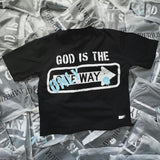 Lilideco Streetwear T Shirt Y2K Hip Hop God Is The Only One Way Letter Graphic Print Oversized TShirt Men Women Gothic Short Sleeve Tops