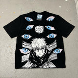 Lilideco Streetwear T Shirt Y2k Japanese Harajuku Hip-hop Graphic Print Oversized T Shirt Mens New Round Neck Cotton Short Sleeved Tops