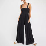 Lilideco Sleeveless Tube Top Work Pants Women's Sexy Vest Casual Bell Bm Jumpsuit Loose Wide Leg Solid Color Flowy Rompers