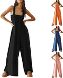 Lilideco Sleeveless Tube Top Work Pants Women's Sexy Vest Casual Bell Bm Jumpsuit Loose Wide Leg Solid Color Flowy Rompers