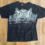 Lilideco Streetwear Tapout T Shirt Y2K Tops Hip Hop Letter Graphic Print Oversized TShirt Mens Rock Round Neck Cotton Short Sleeve Tops