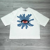 Lilideco Y2K T Shirt Hip Hop Eyeball Graphic Print Round Neck Cotton Oversized Tshirt Men Women Harajuku Goth Short Sleeved Tops Clothes