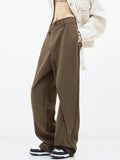 Lilideco Asymmetrical Layer Button Wide Leg Dress Pants