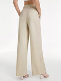 Lilideco High Waisted Relaxed Fit Wide Leg Dress Pants