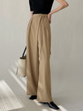 Lilideco Tie Waist Flowy Wide Leg Dress Pants