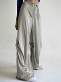 Lilideco Oversized Satin Wide Leg Pants