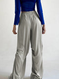 Lilideco Oversized Satin Wide Leg Pants