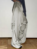 Lilideco Oversized Satin Wide Leg Pants