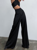 Lilideco Oversized Satin Wide Leg Dress Pants