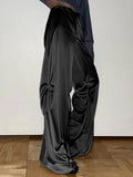 Lilideco Oversized Satin Wide Leg Pants