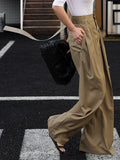 Lilideco Oversized Tied Wide Leg Dress Pants