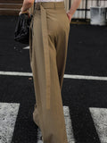 Lilideco Oversized Tied Wide Leg Dress Pants