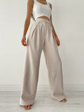 Lilideco Palazzo Tied Wide Leg Dress Pants