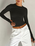 Lilideco Utility Long Sleeve Crop Top