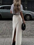 Lilideco Parisian Slit Maxi Skirt