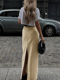 Lilideco Parisian Slit Maxi Skirt