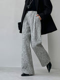 Lilideco Tweed Wide Leg Dress Pants