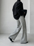 Lilideco Tweed Wide Leg Dress Pants