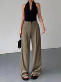 Lilideco Divine Pleat Wide Leg Dress Pants