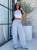 Lilideco Styling Striped Long Pants