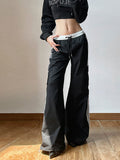 Lilideco Striped Patchwork Drawstring Pants