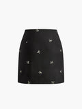 Lilideco Bow Detail Zipper A Line Skirt