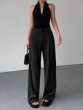 Lilideco Divine Pleat Wide Leg Dress Pants