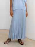 Lilideco Leisure Pleated Knit Skirt