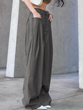 Lilideco Knotted Pleated Wide-Leg Draped Pants