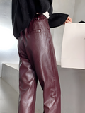 Lilideco Faux Leather Cropped Pants