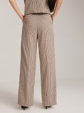 Lilideco High-Waist Plaid Belted Pants