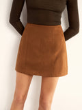 Lilideco Minimalist Suede Mini Skirt