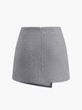 Lilideco Button Tweed Warm Skirt